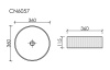 Раковина из сантехнического фарфора Ceramica Nova ELEMENT CN6057MDB 40х40 накладная цвет коричневый без отверстий под смеситель